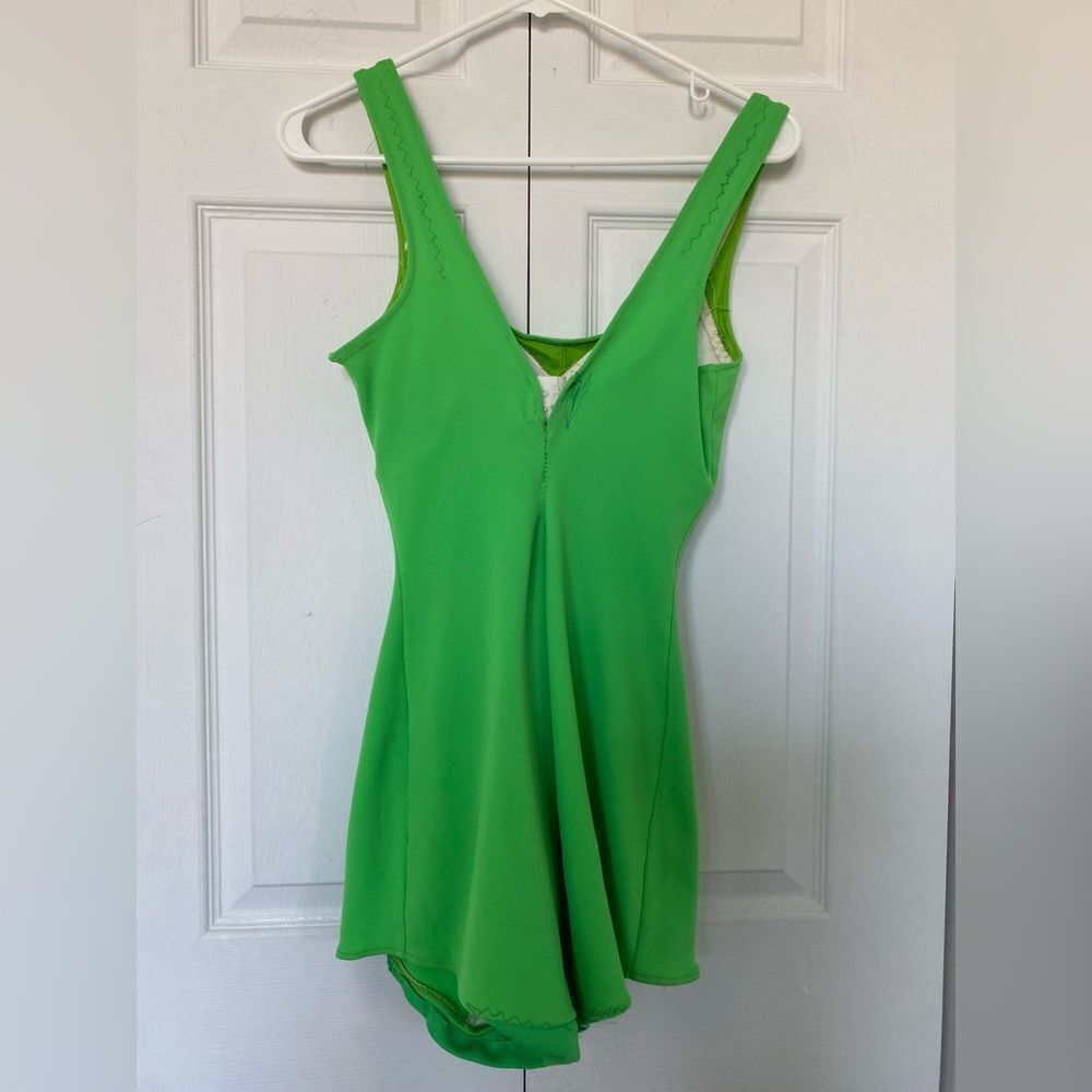 1960s/50s One Piece Lime Green Swimsuit - Picture 4 of 10